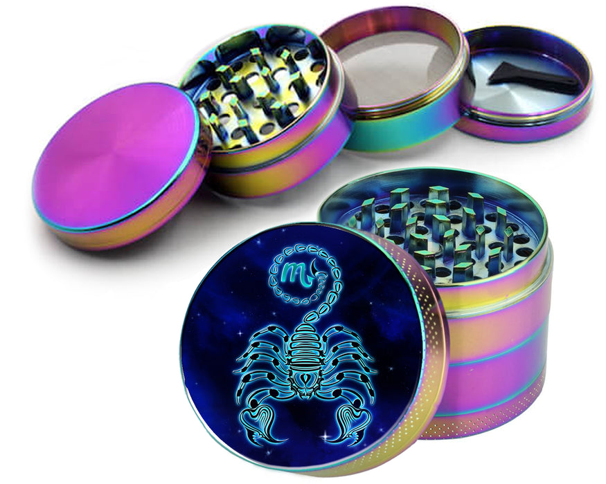 Scorpio Zodiac Astrology Spice Grinder Rainbow Grinder