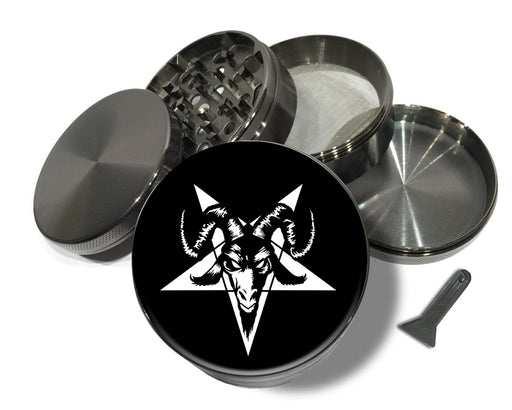 Goat Skull Satanic Spice Grinder Grey Grinder