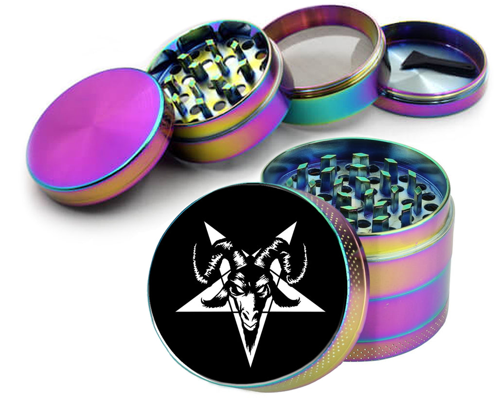 Goat Skull Satanic Spice Grinder Rainbow Grinder