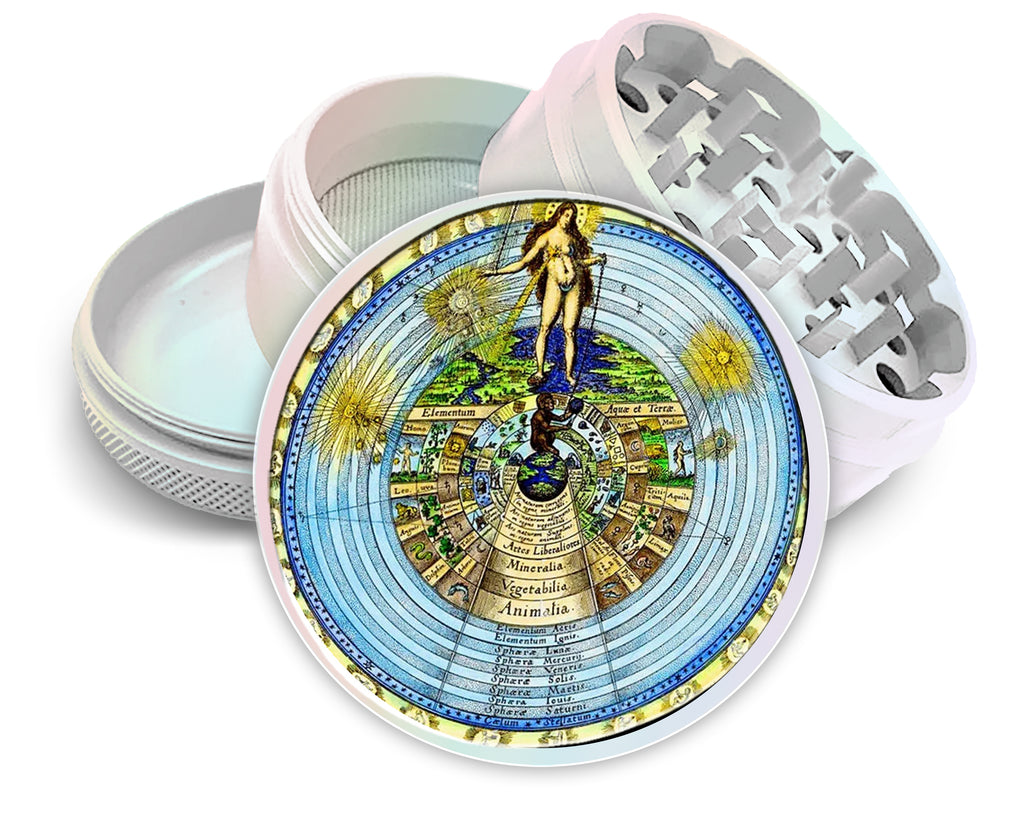 Ancient Cosmos Spice Grinder White Grinder