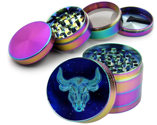 Taurus Zodiac Grinder Spice Grinder Rainbow Grinder
