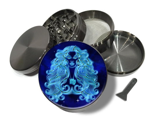 Virgo Zodiac Sign Spice Grinder Grey Grinder