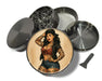 Pin-Up Girl with Tattoos Classic Rockabilly Style Spice Grinder Grey Grinder