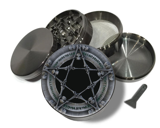 Skull & Bones Pentagram Spice Grinder Grey Grinder