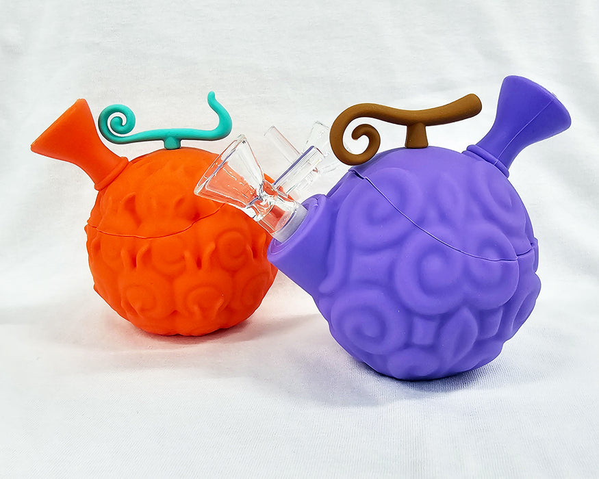 Devil Fruit-Inspired Silicone Pipes - Easy To Clean & Durable, fun Devils Fruit Shape, Anime Inspired