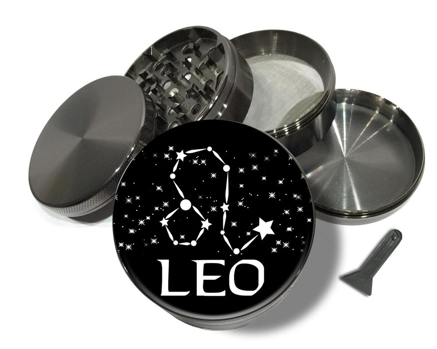 Leo, the Lion Zodiac Birth Sign Spice Grinder Grey Grinder