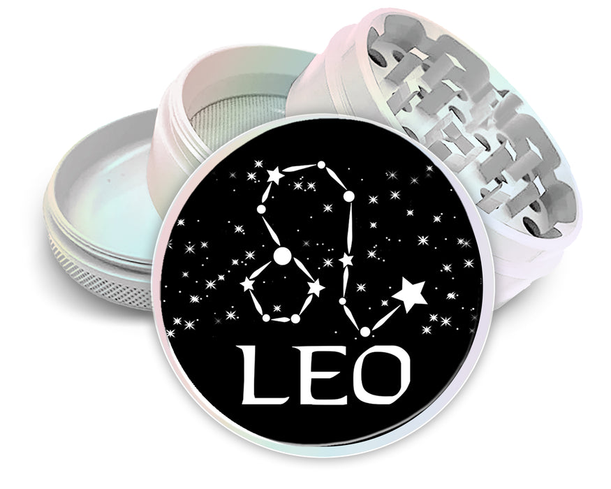 Leo, the Lion Zodiac Birth Sign Spice Grinder White Grinder