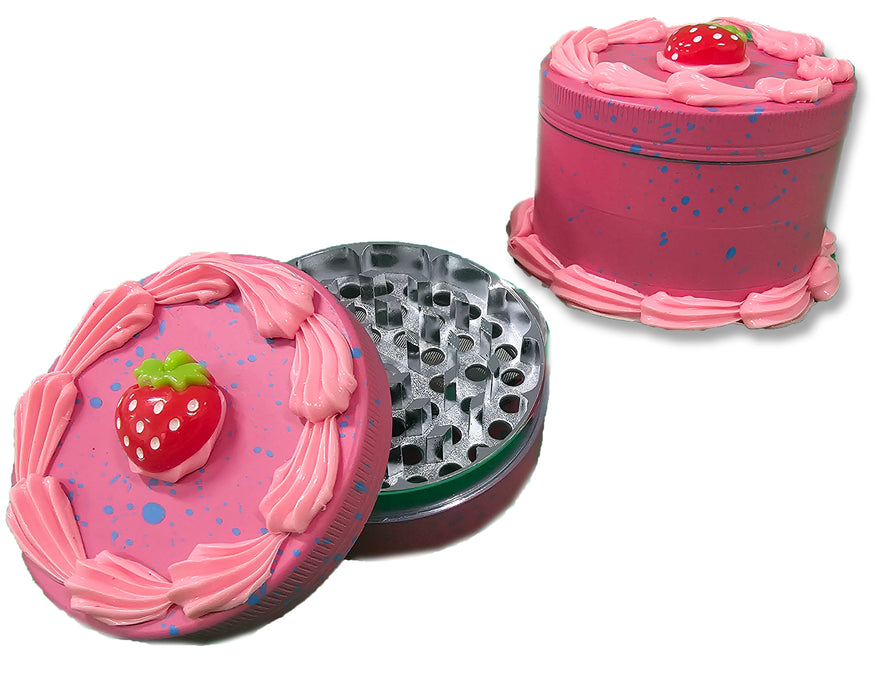 Large Fake Cake Grinders, Cute Grinder With Catcher, Kitchen Gift, Girly Herb Grinders, Big Funky Grinder, Birthday Gift,63mm