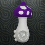 Colorful Mushroom Silicone Novelty Tube - 4.5" Collectible with Glass Insert and Ergonomic Grip