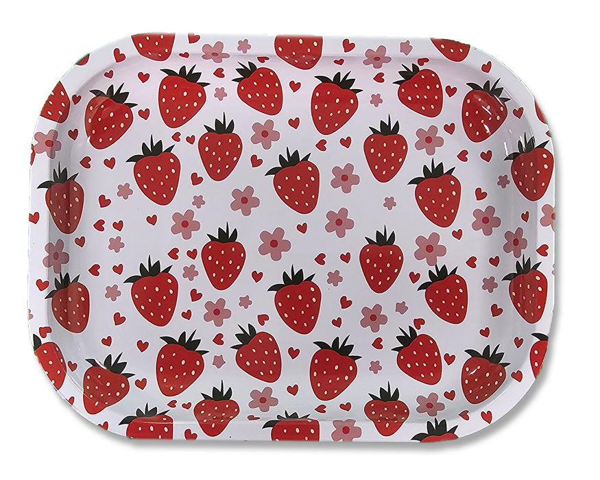 Strawberry Rolling Tray and Grinder Matching Set, Girly Grinder With Catcher, Best Gifts For Her, Strawberry Fields, Gift Box