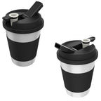 Cupro Ceramic Novelty Mug - Dual-Chamber Design with Water Filtration and Removable Bowl