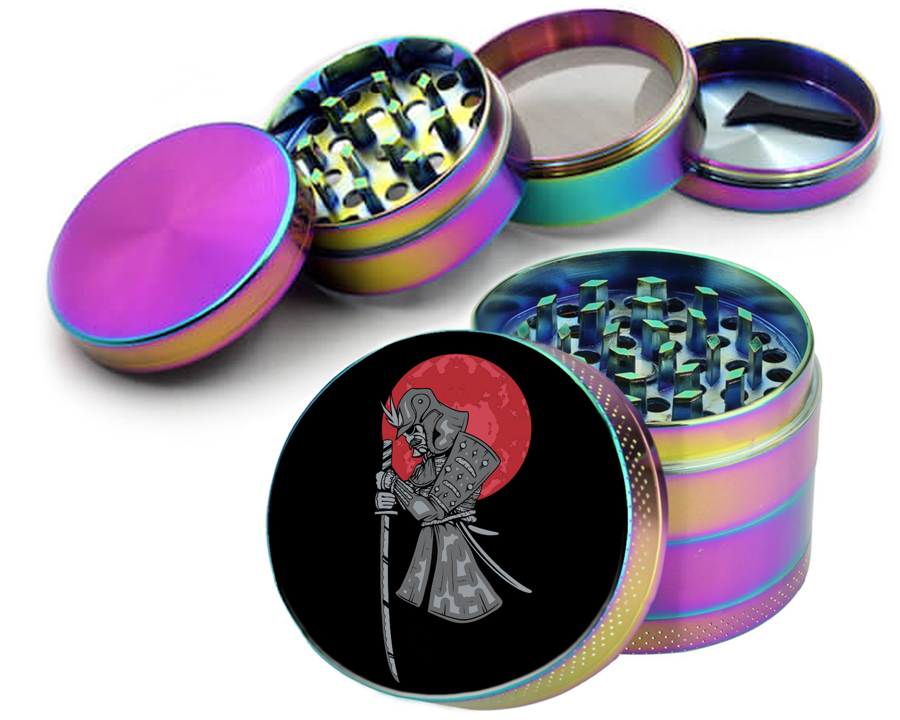 Japanese Samurai Anime Spice Grinder Rainbow Grinder