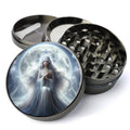 Goddess Of The Moon Herb Grinder, Celestial Goddess, Lunar Goddess Grinder, Elegant Cosmos, Large Grinder With Catcher,...