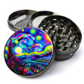 Trippy Psychedelic Van Gogh Starry Night, Vibrant Neon Colors, Artwork, Extra Large 5 Piece Spice Herb Grinder