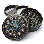 Astrology Clock Grinder, Zodiac Grinder, Whimsigoth Grinder, Steampunk Grinder, Cyberpunk Grinder, Extra Large 5 Piece...