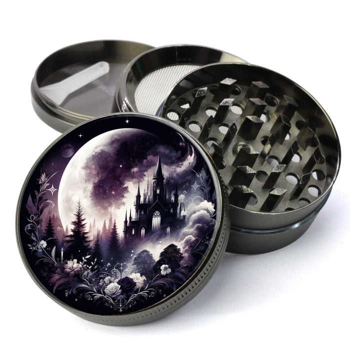 Gothic Aesthetic Grinder, Whimsigoth Grinder, Wiccan Grinder, Witchy Grinder, Extra Large 5 Pieces Grinder With Catcher, Best Gift For Her