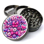 Girly Grinder, Cute Grinder, Gift For Her, Pink Grinder, Extra Large Grinder With Catcher, 5 Piece Herb Grinder, Spice...