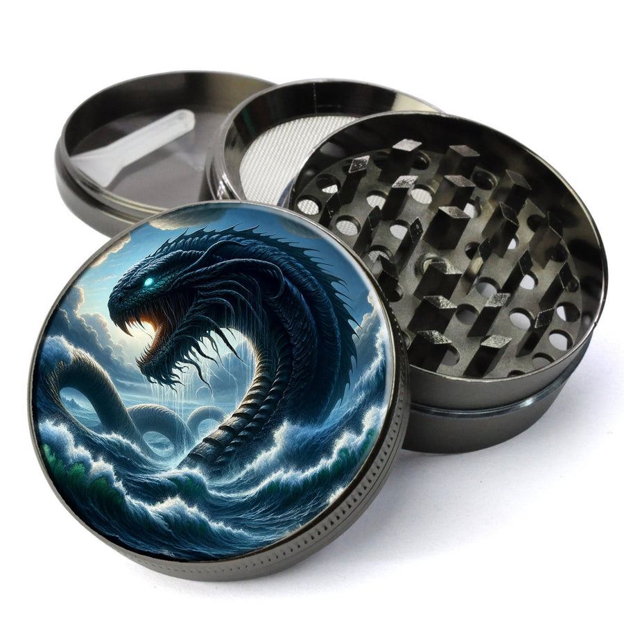 Leviathan Mythical Sea Monster, Mythological Sea Serpent, Extra Large 5 Piece Herb Grinder, Gift Herb Grinder