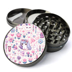 Pastel Girly Grinder, Cute Grinder, Flowers Anime Grinder, Extra Large 5 Piece Grinder, Herb Grinder With Catcher, Unique...