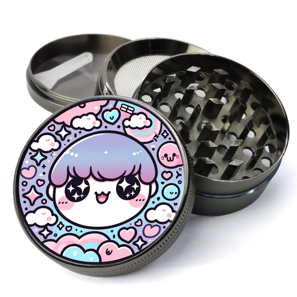 Anime Grinder, Cute Grinder, Playful UWU Grinder, Girly Grinder, Herb Grinder With Catcher, Extra Large Grinder,Gift For Her,ExpressionGifts