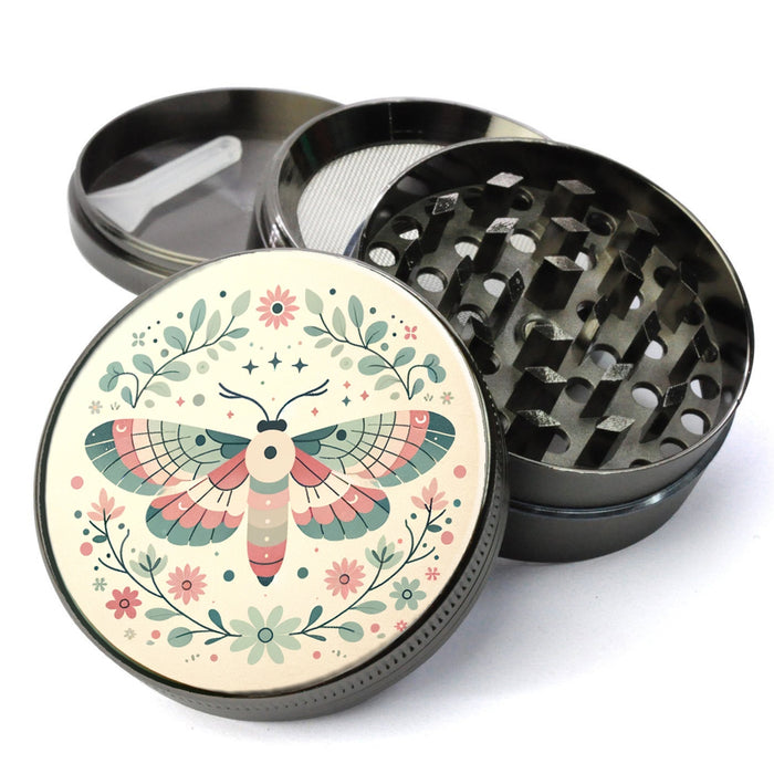 Moth Grinder, Dark Academia Grinder, Cute Grinder, Girly Grinder, Pretty Grinder, Best Gift For Her, Retro Grinder, ExpressionGifts