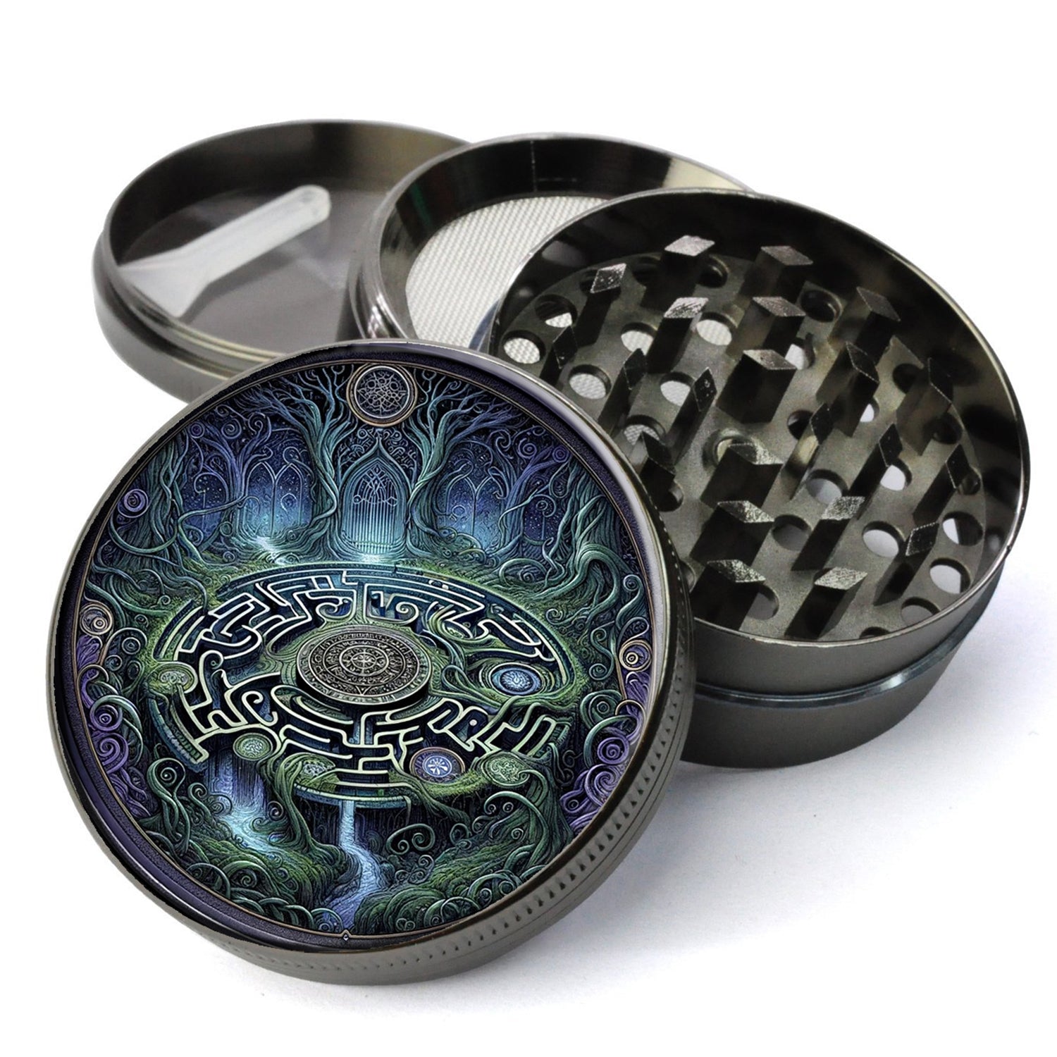 Zodiac Signs Grinder, Zodiac Sign Gift, Astrological Grinder, Astrology Gift, Extra Large 5 Piece Grinder, Spice Crusher,...
