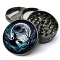 Witchy Moon, Gothic and Mysterious, Dark and Moody, Glowing Full Moon, Extra Large 5 Piece Spice Herb Grinder