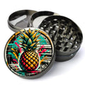 Pineapple Graffiti Style, Bold Street Art, Urban Inspired Graphic Art, Dripping Pineapple Extra Large 5 Piece Spice Herb...