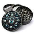 Gothic Nazar Evil Eye, Mystical and Dark Aesthetic, Protection and Positive Vibes, Extra Large 5 Piece Spice Herb Grinder