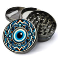 Nazar Evil Eye Amulet, Lapis Lazuli Blue, Protection and Positive Vibes, Extra Large 5 Piece Spice Herb Grinder
