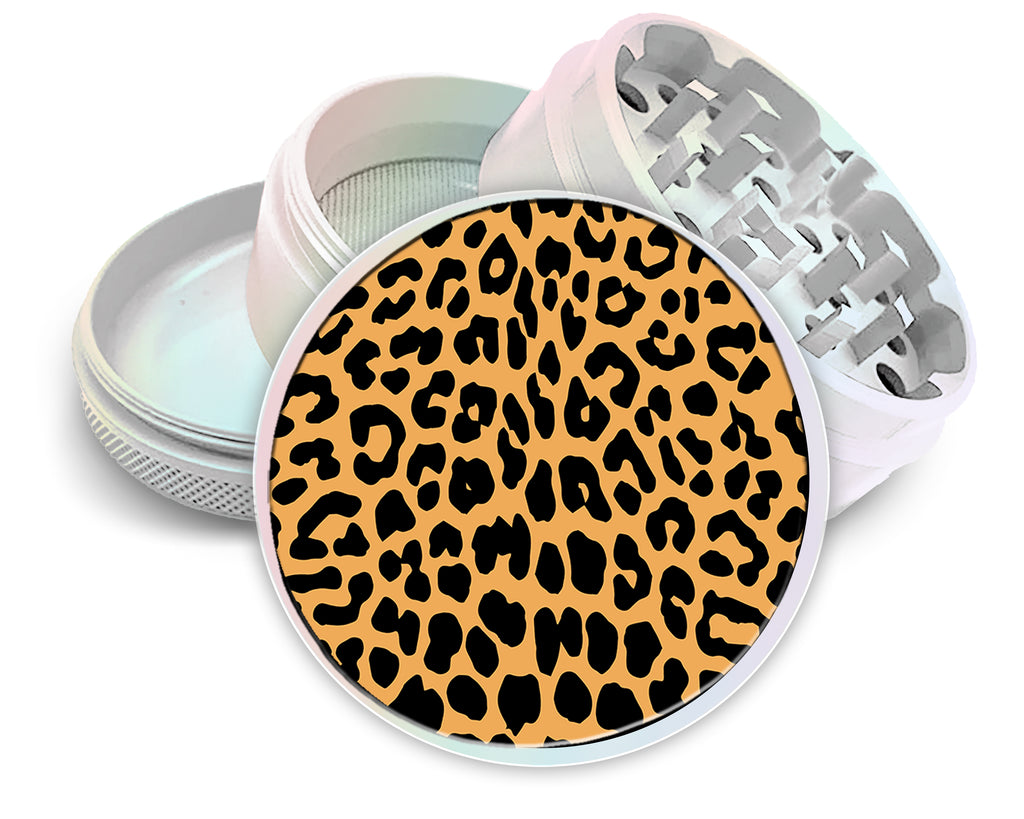 Leopard Print Spice Grinder White Grinder