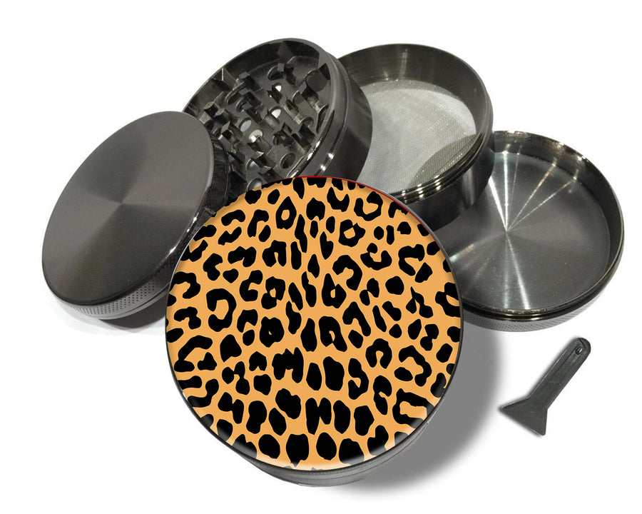 Leopard Print Spice Grinder Grey Grinder