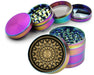 Mandala Grinder Black And Gold Spice Grinder Rainbow Grinder
