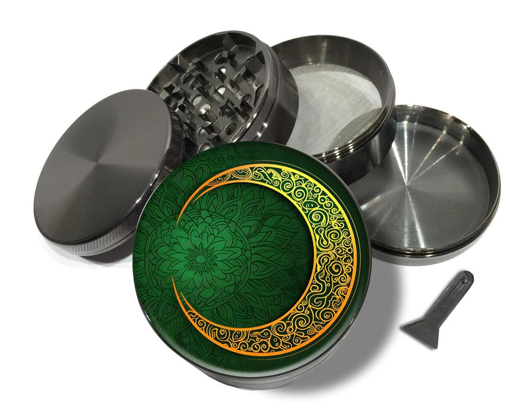 Eid Mubarak Crescent Moon With Stars Spice Grinder Grey Grinder