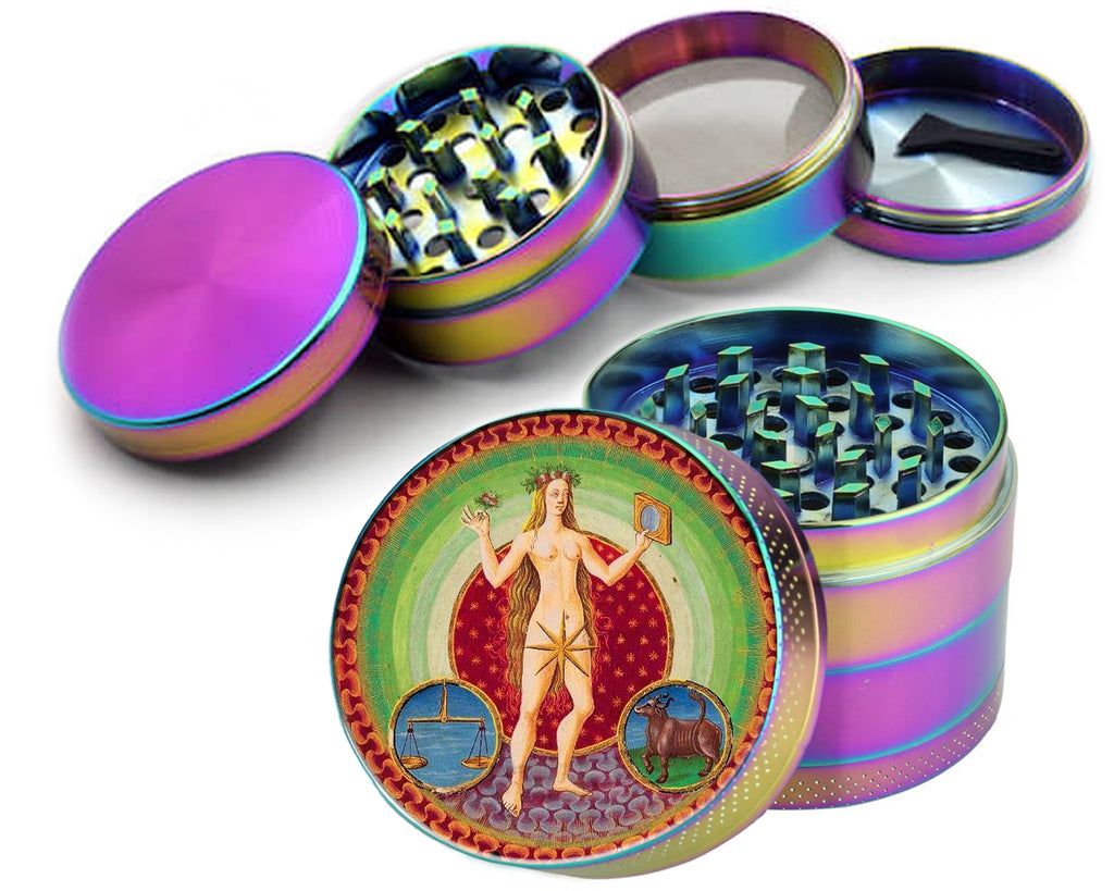 Medieval Venus Planetary Zodiac Spice Grinder Rainbow Grinder