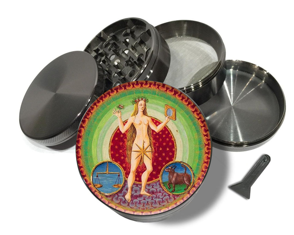 Medieval Venus Planetary Zodiac Spice Grinder Grey Grinder