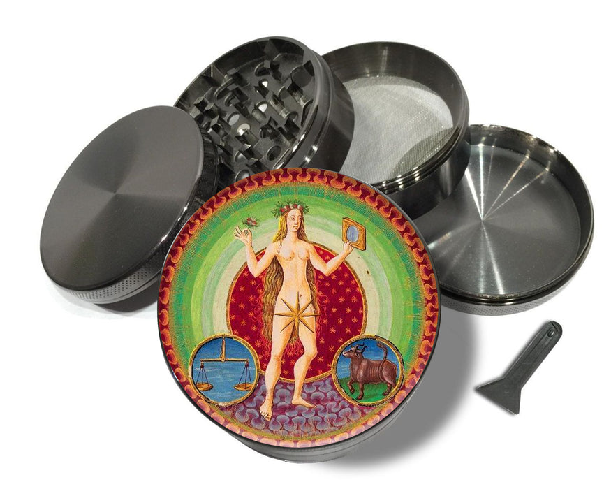 Medieval Venus Planetary Zodiac Spice Grinder Grey Grinder