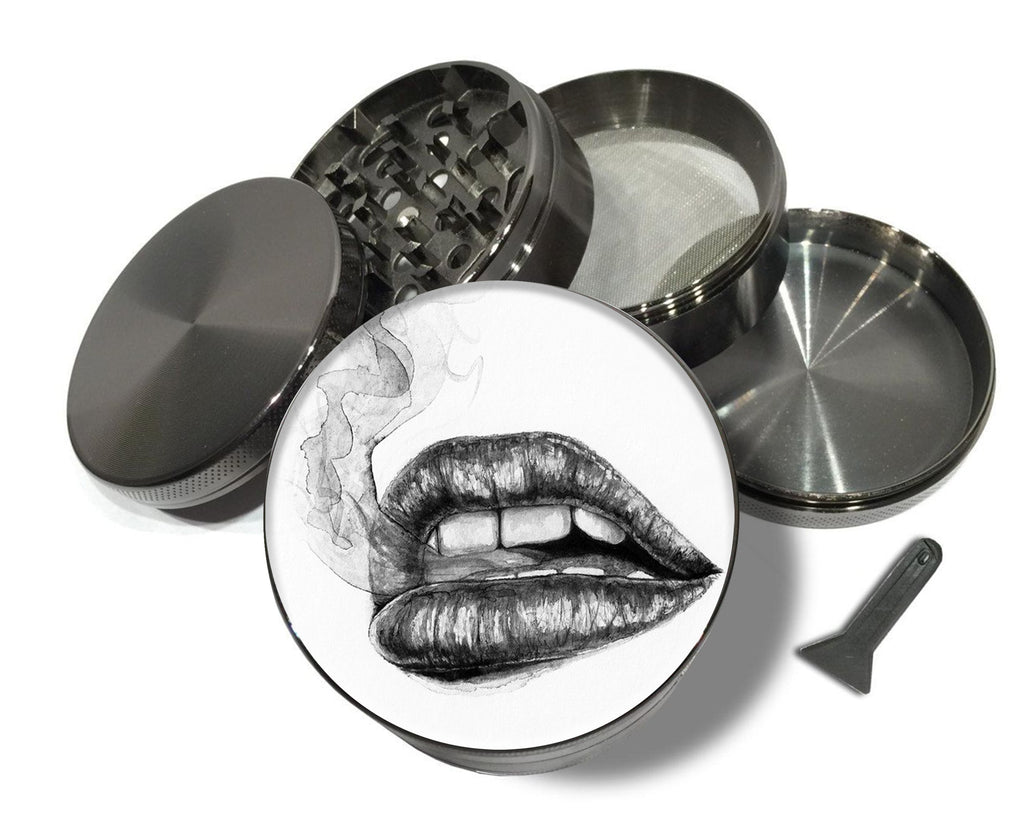 Lips Pencil Drawing Spice Grinder Grey Grinder