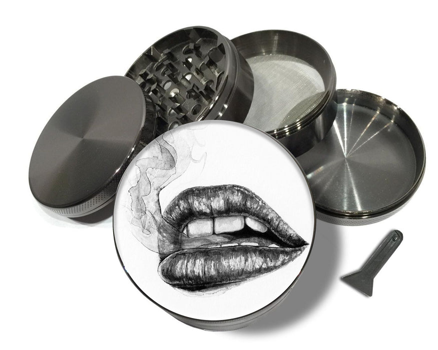 Lips Pencil Drawing Spice Grinder Grey Grinder