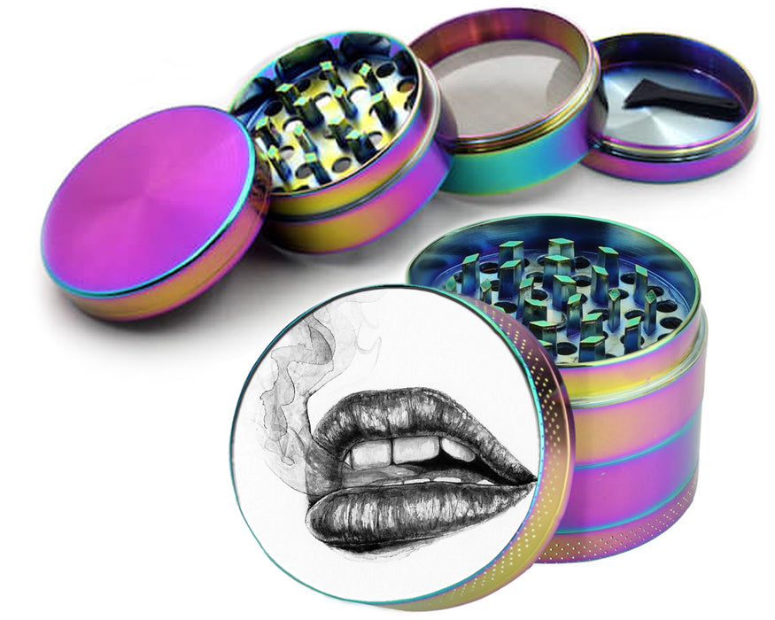 Lips Pencil Drawing Spice Grinder Rainbow Grinder