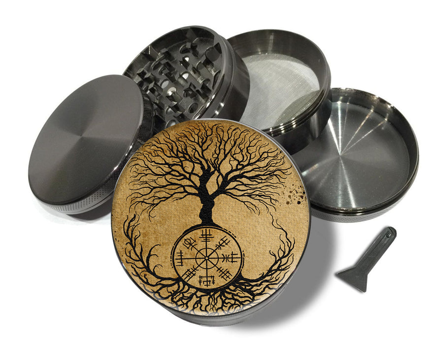 Viking Grinder Tree of Life Spice Grinder Grey Grinder