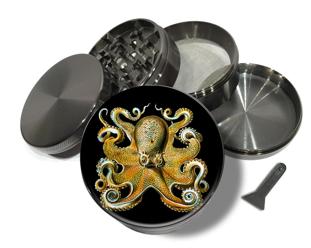 Octopus Grinder Whimsigoth  Spice Grinder Grey Grinder