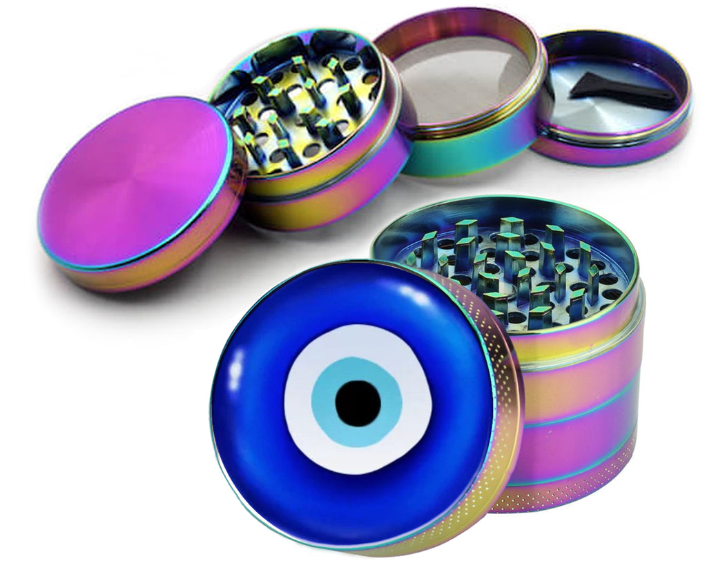 Evil Eye Nazar Azul Spice Grinder Rainbow Grinder