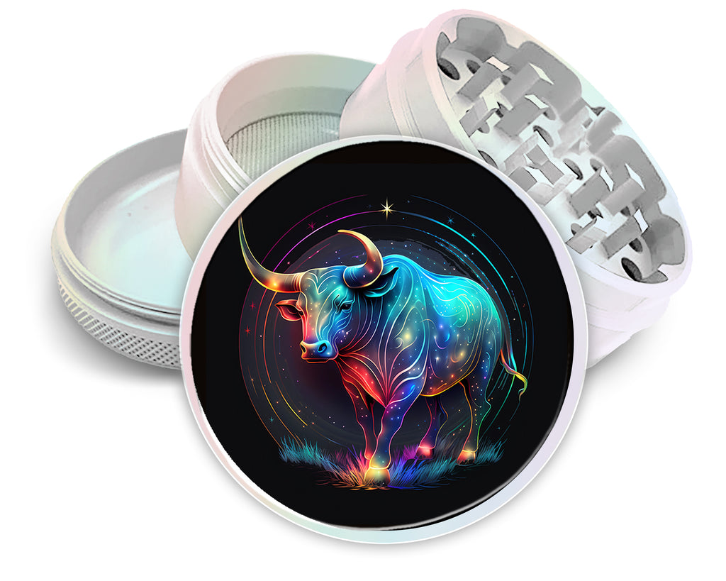 Taurus Zodiac Astrology Spice Grinder White Grinder