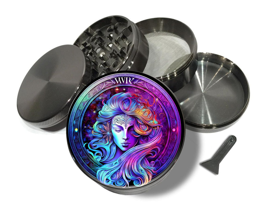 Virgo Zodiac Sign Gift Spice Grinder Grey Grinder