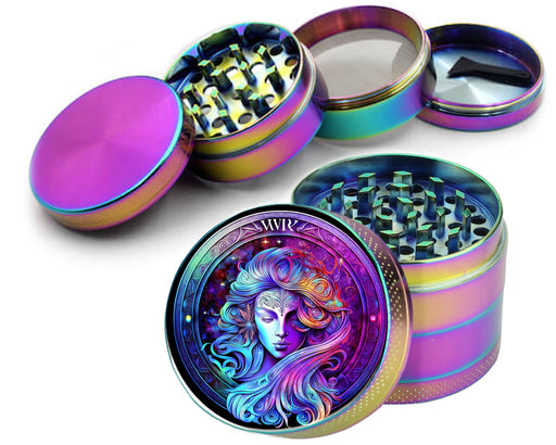 Virgo Zodiac Sign Gift Spice Grinder Rainbow Grinder