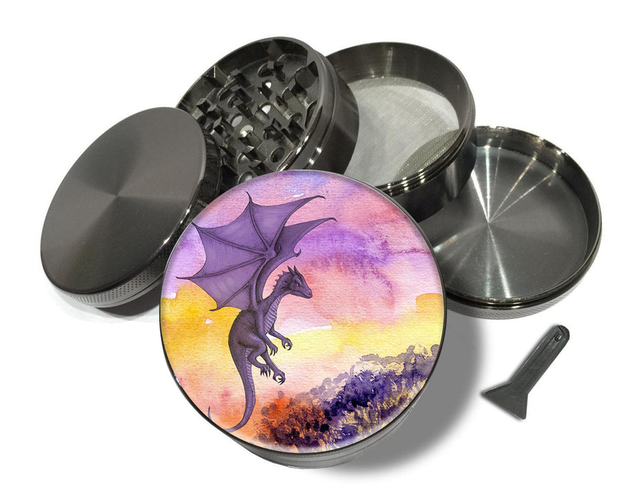 Purple Dragon Fantasy Spice Grinder Grey Grinder