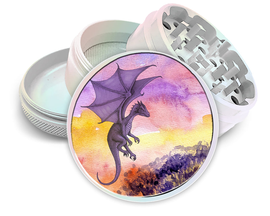 Purple Dragon Fantasy Spice Grinder White Grinder