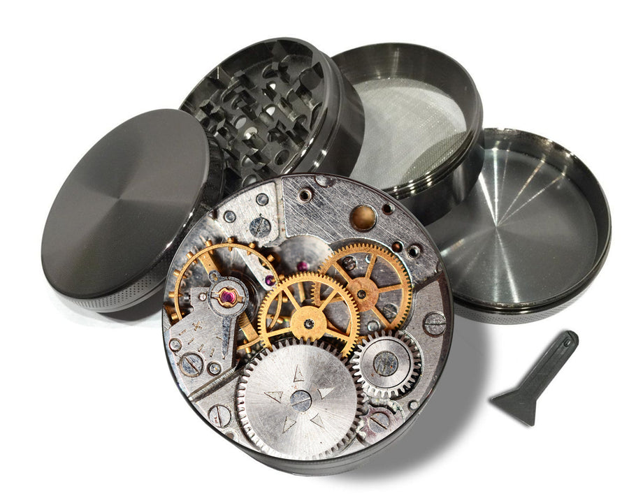 Steampunk Clockwork Spice Grinder Grey Grinder