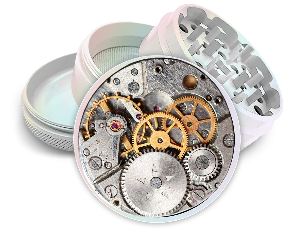 Steampunk Clockwork Spice Grinder White Grinder